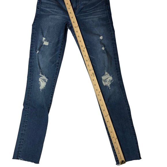 Abercrombie & Fitch The Super Skinny Ultra High Rise Distressed Jeans Size 6/28 - Picture 8 of 10
